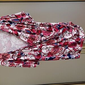 Short sleeve, pink/blue/white design by Talbots